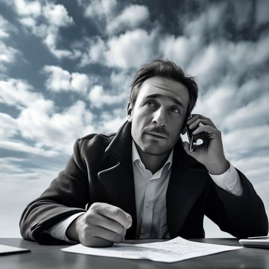 A stressed adult working long hours at a desk, surrounded by paperwork and digital screens, representing the hidden emotional toll of normalizing chronic dysfunction in adult life with ADHD. This image highlights how undiagnosed or unmanaged ADHD can lead to burnout and unhealthy work-life patterns, a key theme explored in the article.