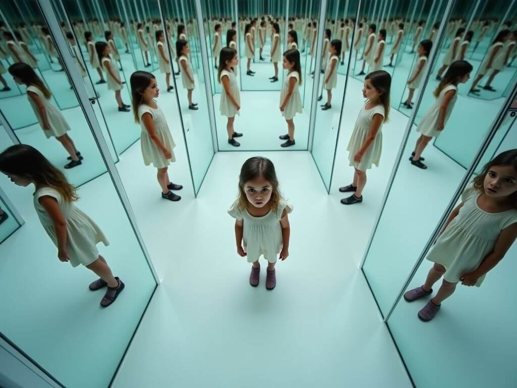 A conceptual image featuring multiple reflections in mirrors, symbolizing the diverse perspectives involved in the autism assessment process. The layered reflections visually represent the multi-step evaluation, including initial consultations, behavioral observations, standardized tests like ADOS-2, and the final diagnosis. This article explores the comprehensive journey of autism assessment in specialized clinics, highlighting the importance of accurate diagnosis, personalized support, and post-assessment services for individuals and families.