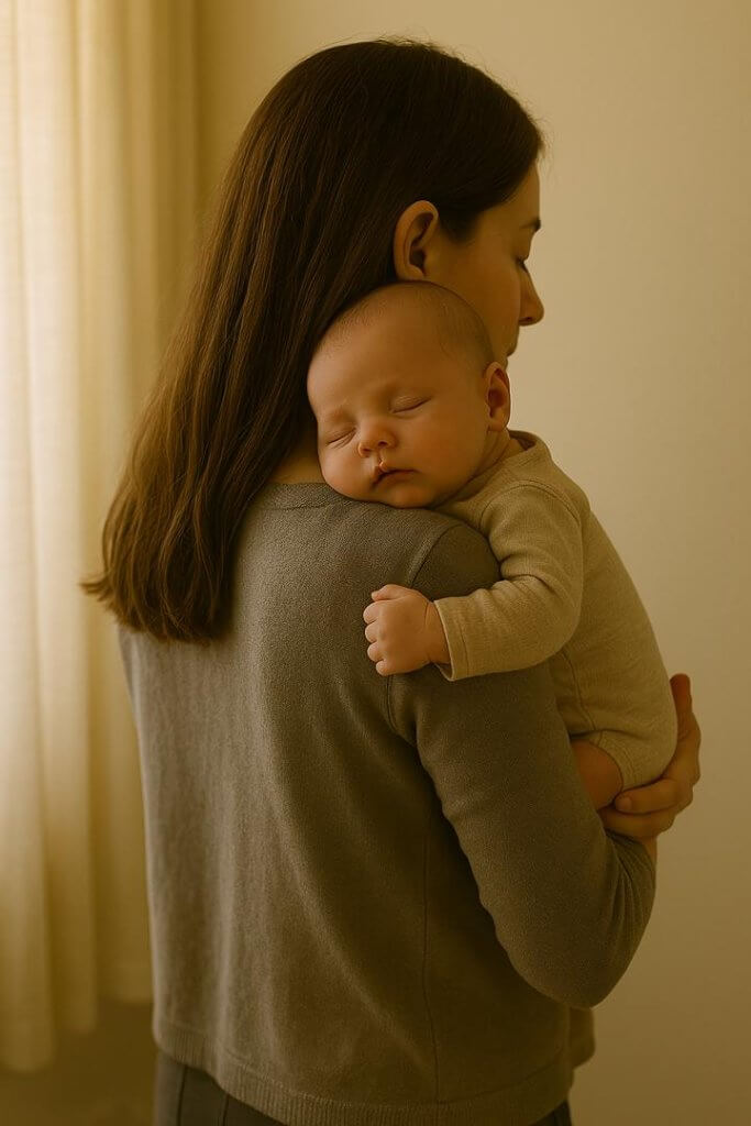A pregnant woman with ADHD managing daily challenges using organization techniques, mindfulness practices, and support from loved ones. The image highlights non-pharmacological treatments such as Cognitive Behavioral Therapy (CBT) and the importance of informed decision-making about ADHD medications during pregnancy