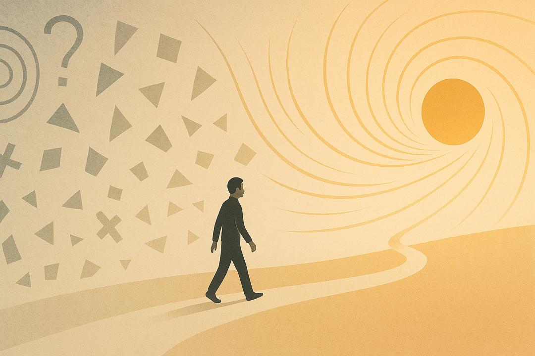 A conceptual image illustrating the transition from common myths to scientific truths about ADHD medication, showing a person walking toward clarity and evidence-based understanding.