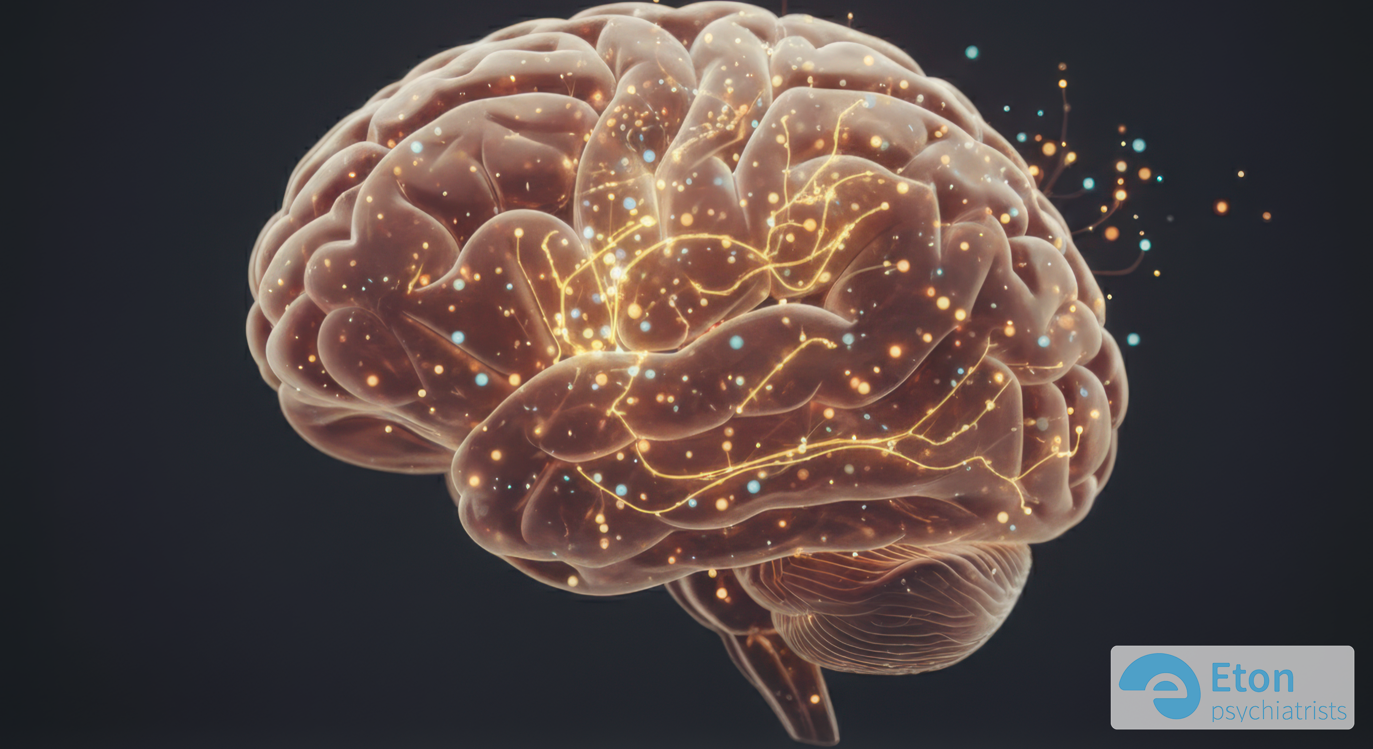 A thoughtful person with an artistic overlay of tangled glowing lines, representing the internal complexity of ADHD.