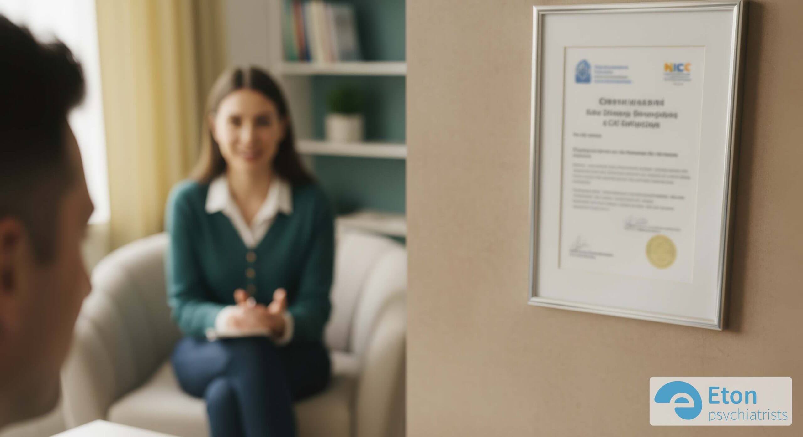 Hands reviewing a structured treatment plan document alongside a pill organizer and tablet calendar, representing post-diagnosis support.