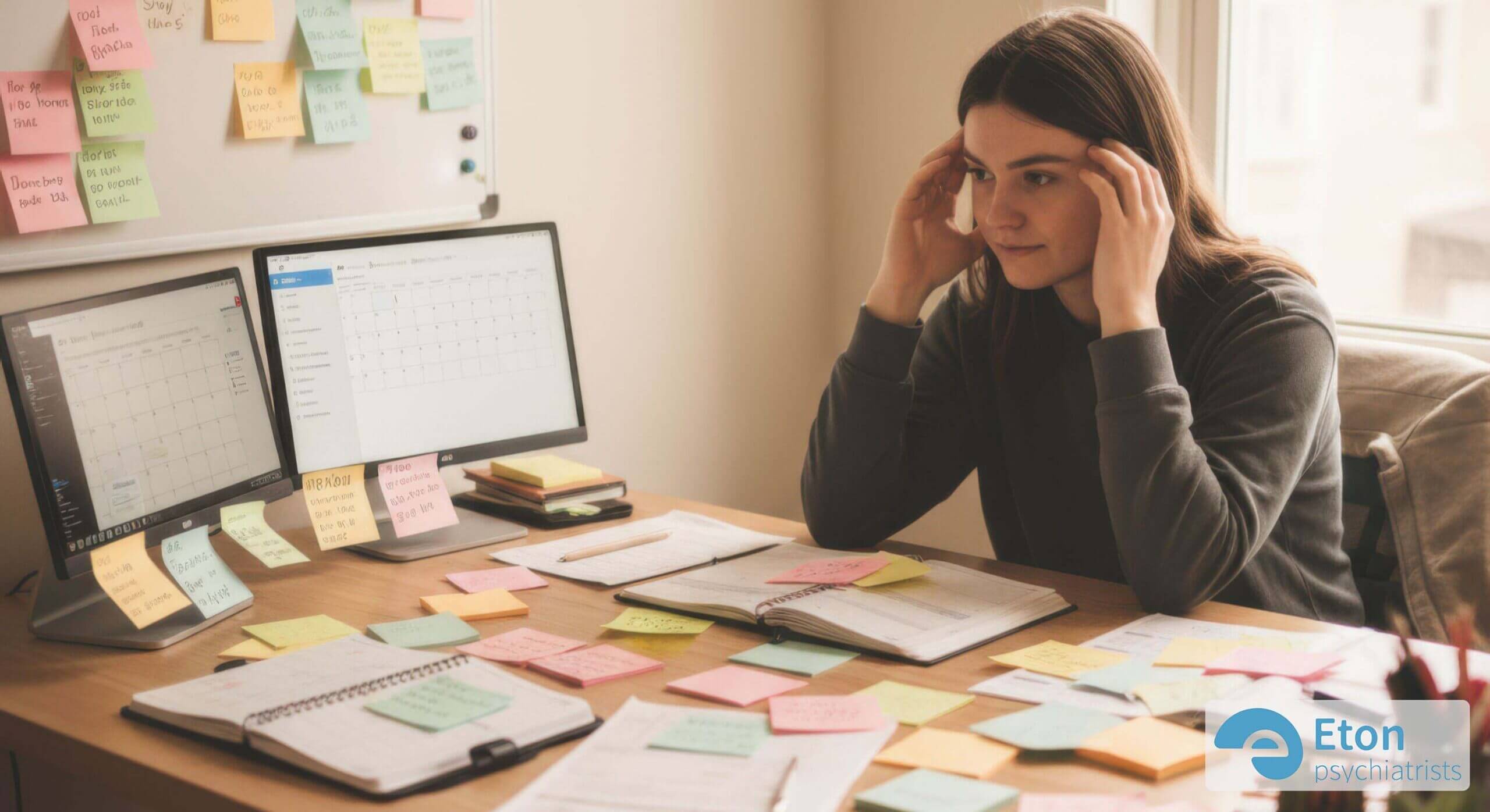 A close-up of a person's face showing extreme weariness, eyes half-closed, representing the deep exhaustion of AuDHD burnout.