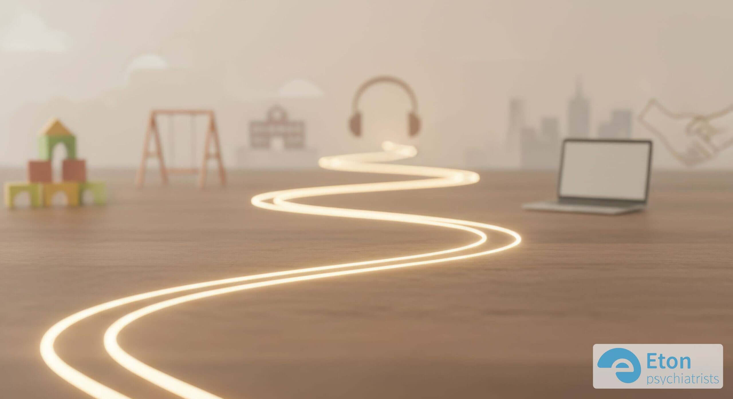 A close-up of an adult's face showing an 'aha!' moment of relief while reading, symbolizing late diagnosis validation.