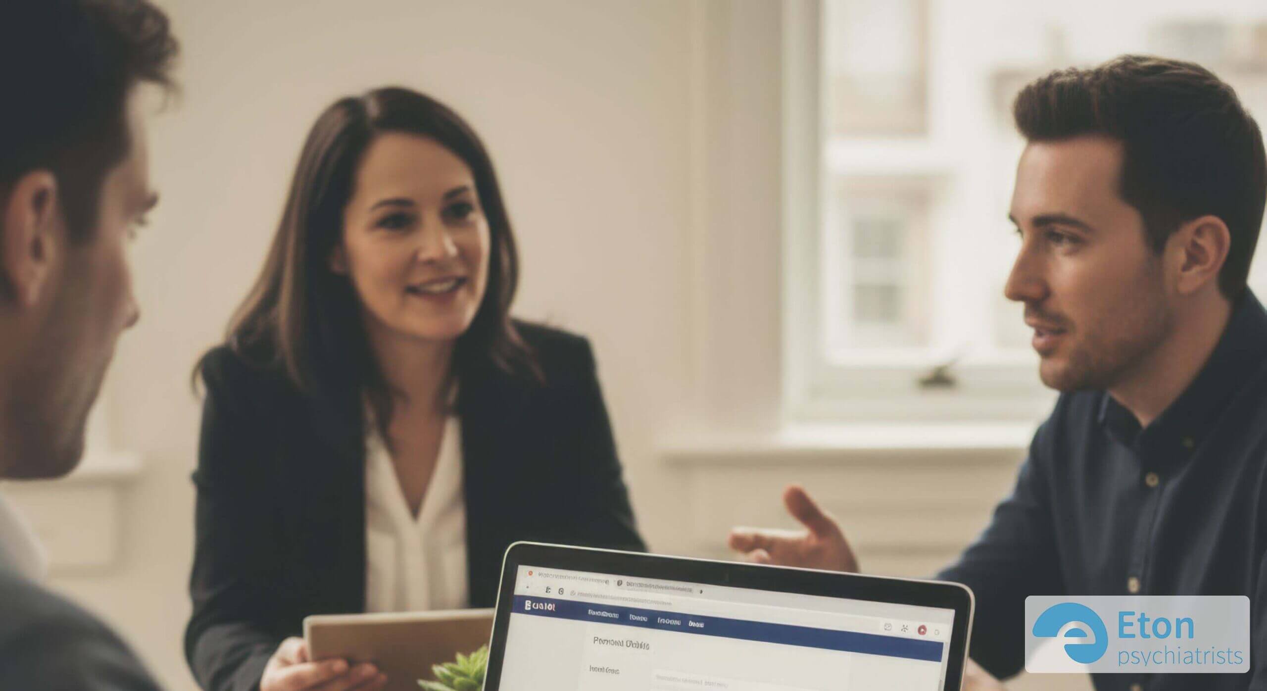 A person filling out an online Access to Work application form on a laptop.